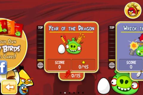 angry birds mighty dragon