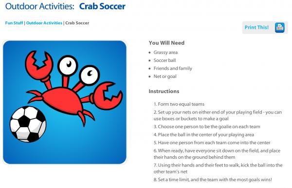 As you may have guessed, it is soccer related. Basically you play soccer while moving around like a crab, something that seems very fun and complicated!