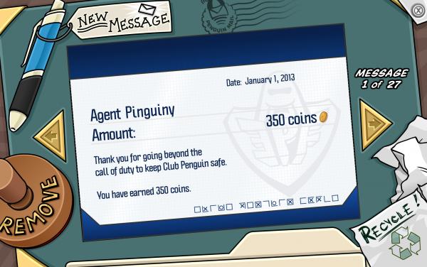 Coin Codes For Club Penguin January 2013