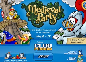 Medieval Party Start Screen