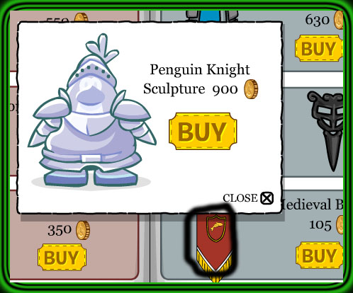 Penguin Knight Sculpture