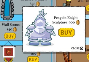 Penguin Knight Sculpture