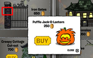 Puffle Jack-O-Lantern