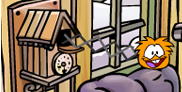 Orange Puffle Cuckoo Clock