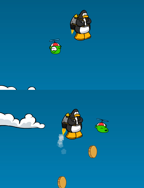 Jetpack Green Puffles