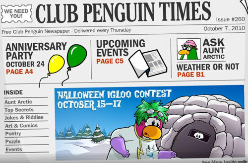 All Parties and Events in Club Penguin 2010