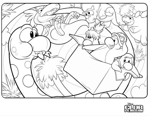 club penguin coloring pages and printables