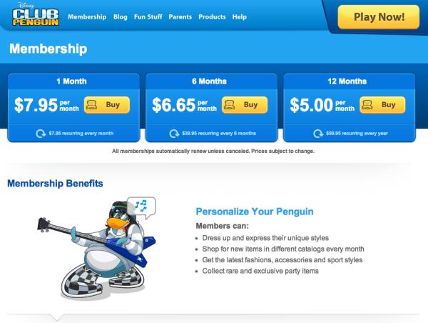 Club Penguin Membership Page Gets New Look - Club Penguin Cheats 2013